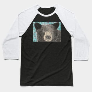 Black bear  face art Baseball T-Shirt